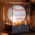 Baseball Display Case with Led Light, Acrylic Baseball Case by Leshein