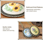 ZOCONE 4 Packs Embroidery Necklace Kits, Embroidery Pendant Kit Mini Cross - Image 5