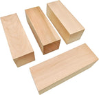 4Pcs Unfinished Basswood Blocks-2x2x6 Inch Rectangular Linden Wood Blocks - Image 2