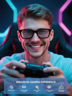 VMJFBJ Blue Light Glasses For Women/Men Computer Reading Gaming Improve Sleep - Image 7