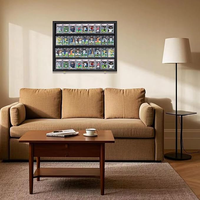 Graded Sports Card Display Case Lockable, Trading Card Collector Wall Display - Image 6
