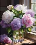 Fountor Paint by Numbers Kit for Adults Beginner, Flower Adult Paint by Number by Fountor