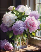 Fountor Paint by Numbers Kit for Adults Beginner, Flower Adult Paint by Number by Fountor