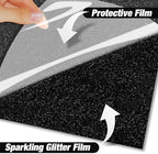 VinylRus Black Glitter HTV Heat Transfer Vinyl Roll-12 x 10ft Black Glitter HTV - Image 4