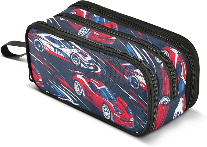 Sports Racing Cars Pencil Case Box Boys Girls Large Pencil Pouch Zipper by BOENLE-WELCOMEYOURCOMING