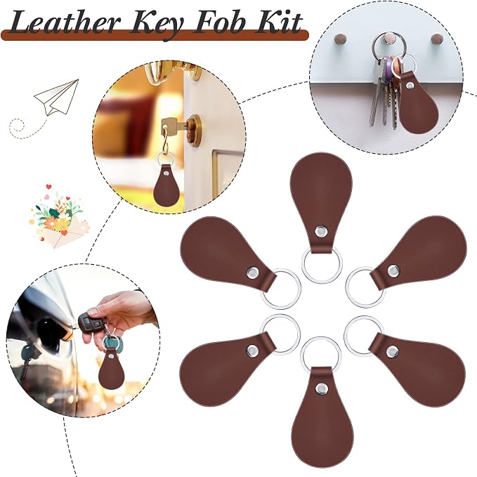 Taiyin 30 Pcs Leather Key Fob Kit - Image 6