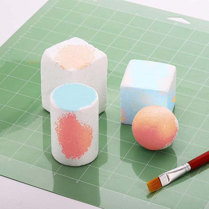 SOUJOY 32 Pack White Foam Shape, 8 Shapes Craft Foam Ball, Kid DIY Art Foam Cone - Image 4