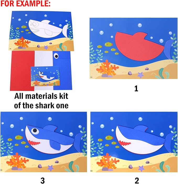 3D EVA Foam Stickers for Toddlers 12PCS Sticky Foam DIY Craft Preschool Art - Image 3