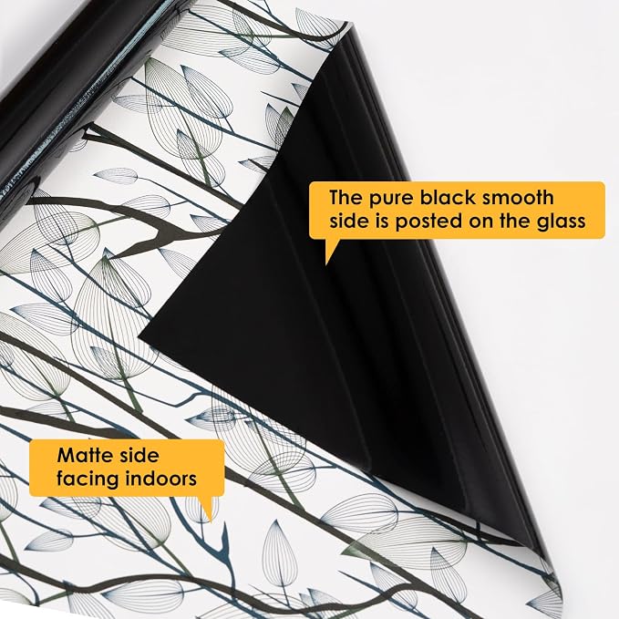 Leaf Pattern Window Tint with Installation Tools, Sun Blocking Window Tint - Image 8