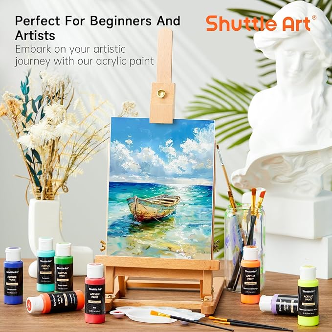 Shuttle Art Acrylic Paint, 36 Colors Acrylic Paint Set - Image 6