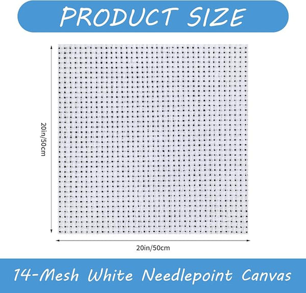 14 Mesh Needlepoint Canvas, Cross Stitch, Knit Crochet DIY Craft Projects - Image 2