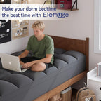 ELEMUSE Twin XL Grey Mattress Topper - Image 5