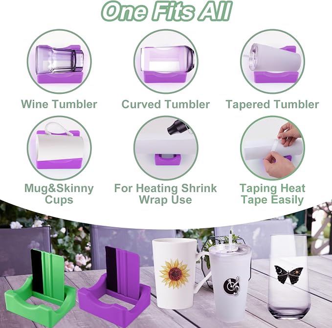 Silicone Cup Cradle for Tumblers, 2 Pack Tumbler Holder for Crafts - Image 5