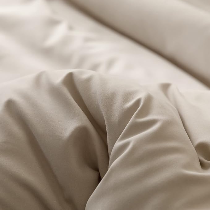 ROSGONIA California King Comforter Set Oatmeal, All Season Bedspread Blanket - Image 7