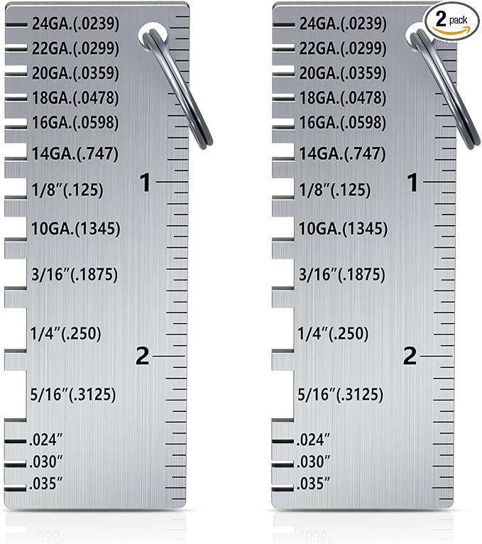 ZeeDix 2 PCS Metal Thickness Gauge Portable Steel Thickness Gauge Metal by ZeeDix
