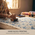 E-Tailor® Hand-Block Printed Pre-Cut Cotton Fabric Ideal - Image 7