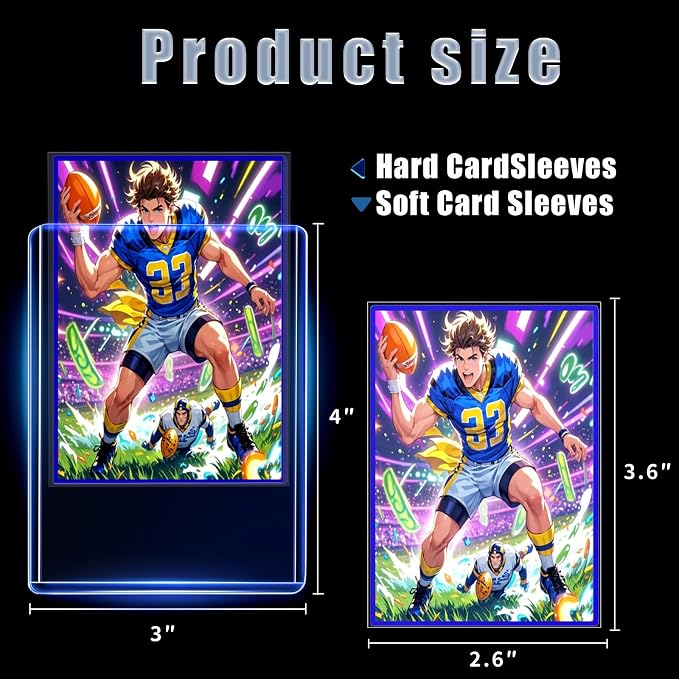 400 Card Sleeves Toploads for Cards, Premium Standard Size Trading Hard Plastic - Image 2