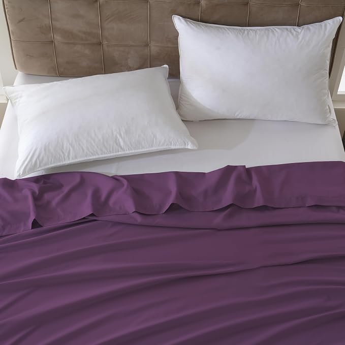 ZPECC Twin Flat Sheet Only 1 Pack, Durable Dark Purple Top Bed Sheets - Image 7