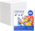 Mini Canvas for Painting 4x4 inch, 20 Pack Small Painting Canvases for Novices by YONEVALON