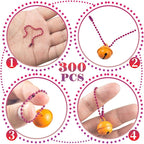 300Pcs Stainless Steel Ball Chain Set, 2.4mm Bead Chains 10 Colors 3.9 Inch - Image 3