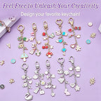 Pjordo 410Pcs Charm Lip Gloss Keychain Making Kit, DIY Keychain Kit Include 152 - Image 6