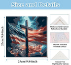 hkejoi American Flag Paint by Numbers Kit - Image 3