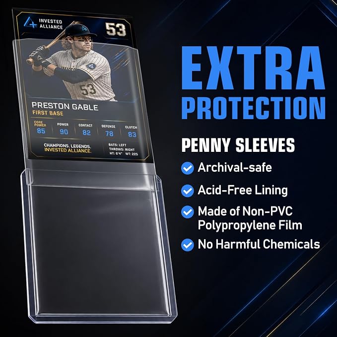 Invested Alliance 200-Pack Toploaders & Card Sleeves – 100 Crystal-Clear 35PT - Image 5