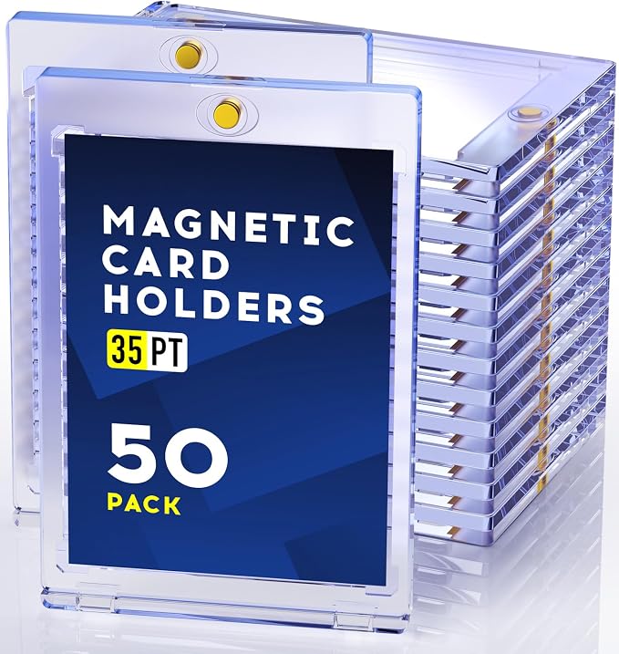 50ct Magnetic Card Holder, 35pt One Touch Card Holder, U-V Protectors Hard by Basthalan