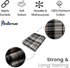 Pico Textiles 2 Yards Bolt Tan and Black Tartan Plaid Flannel Fabric - Image 4