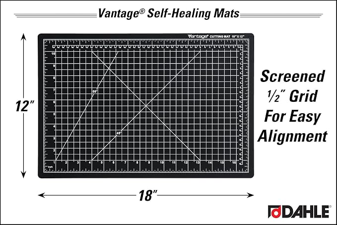 Dahle Vantage 10791 Double-Sided Premium Self-Healing Cutting Mat, 1/2" Grid - Image 3
