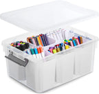 Citylife 17 QT Plastic Storage Bins Clear Storage Box by Anywish