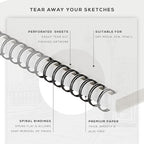 BEECHMORE BOOKS 9"x12" Spiral Bound Sketchbook - Image 3