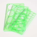 4 Pcs Drawing Template Drafting Stencil Ruler Circle and Oval Templates Plastic - Image 4