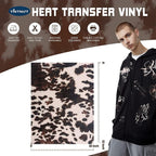 Tintnut Cowhide Heat Transfer Vinyl, 10 Sheets 12x10in Iron on Vinyl | Animal - Image 2