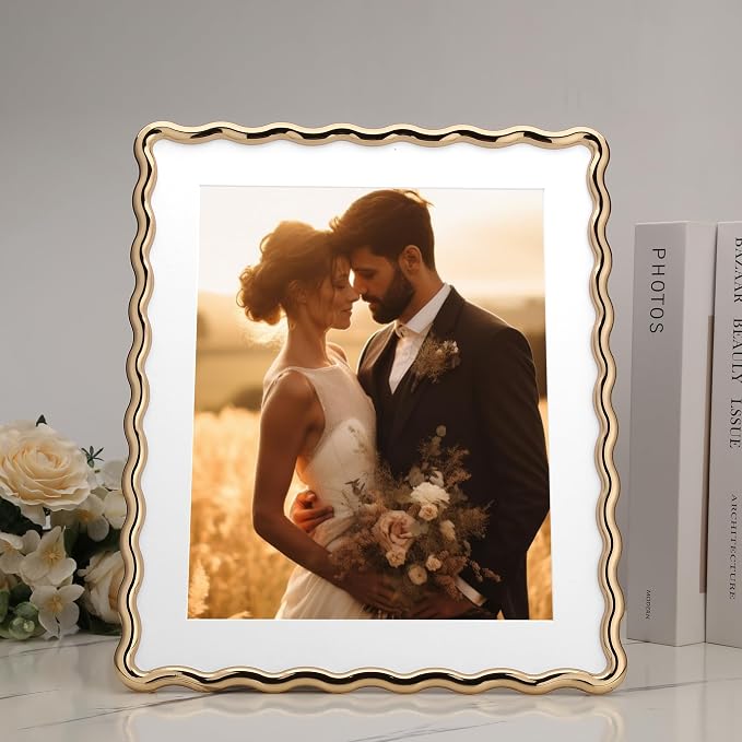 Gold 10x12'' Heavy-Duty Zinc Alloy Picture Frames - Image 2