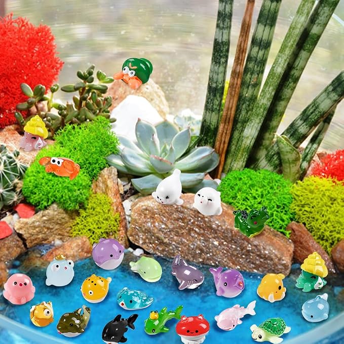 DIYDEC 36pcs Mini Ocean Resin Animals Tiny Sea Animals Figurines Marine - Image 6