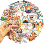 50 Pcs Clear PET Inspirational Stickers - Image 2
