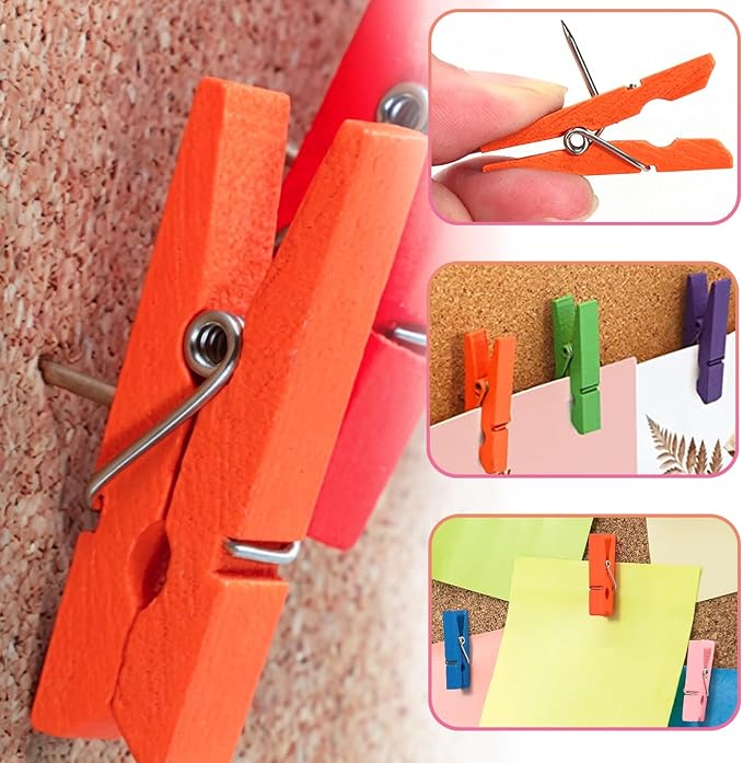 Push Pin with Wooden Clips - Image 3