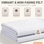 White Felt Fabric Sheets 18" x 18" 1.6mm Soft Craft Felt Squares | Soft Precut - Image 3
