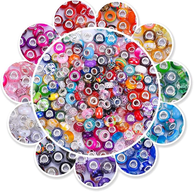 European Large Hole Spacer Charm Beads - Image 2
