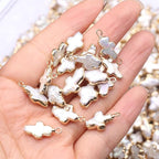 5 Pcs Natural Pearl Pendants Irregular Freshwater Pearl Pendant Charms - Image 3