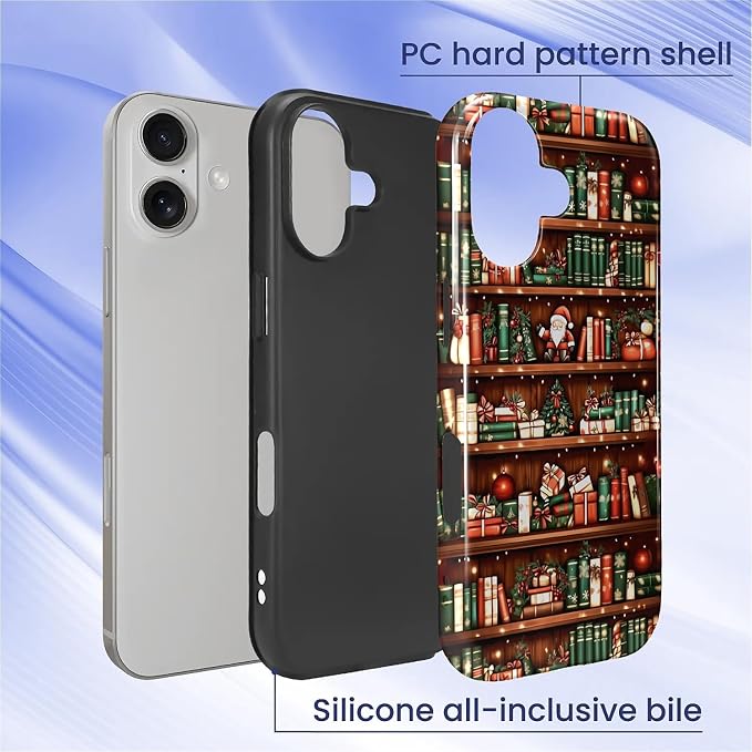 Case for iPhone 17, Scratch Resistant Hybrid Double Layer Hard Shell，Christmas - Image 2