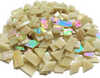Iridescent Amber Glass Mosaic Tiles by KALUCION