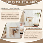 4 Pcs 15 Inch Driftwood Wall Hanging Jewelry Hanger Hanging Branch Decor - Image 4