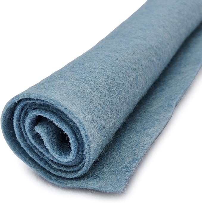 Love Bug Blue - Vintage Blue - Wool Felt Oversized Sheet - 35% Wool Blend - 1 by Unknown