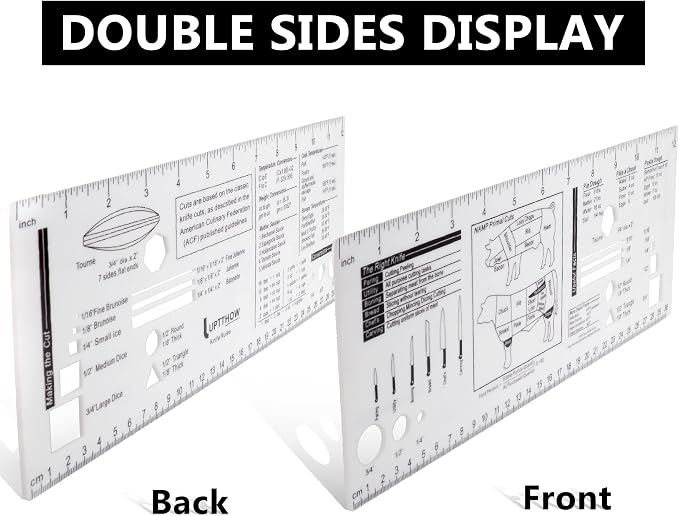 Culinary Ruler Cutting Reference Template Cooking Measurement | Acrylic - Image 4