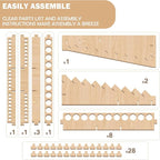 Extra Large Wooden 9-Tiers 99 Bottles' Capacity Wooden Paint Organizer & Paint - Image 4