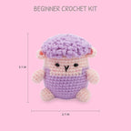 HOUSE CREATIVITY Crochet Kit for Beginners, Make a Fluffy Sheep, Amigurumi - Image 2