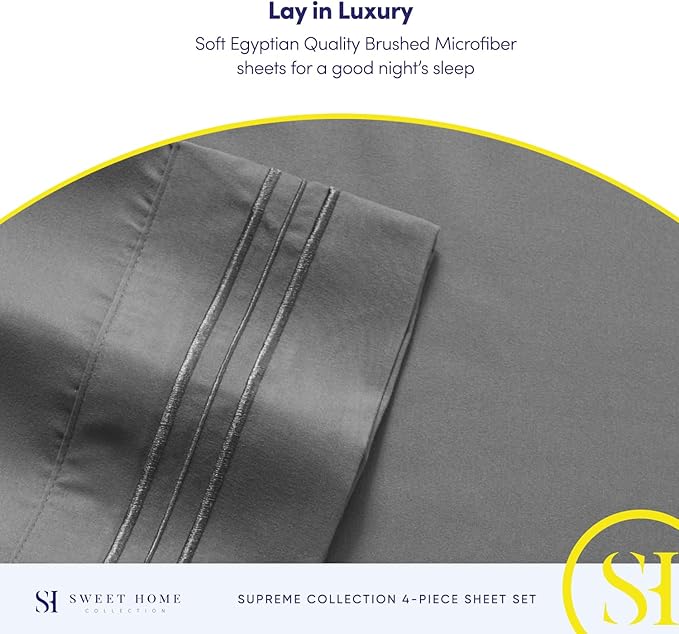 Twin XL Sheets - Breathable Luxury Sheets - 1800 Supreme Collection Extra Soft - Image 6