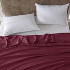 ZPECC King Flat Sheet Only 1 Pack, Durable Burgundy Top Bed Sheets - Image 7